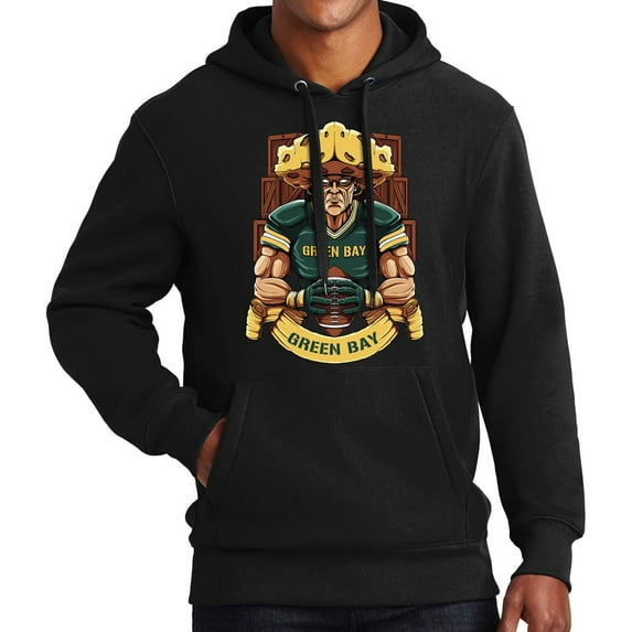 Game Garment Football Team Sports Fan Mens Hoodies Hooded Sweatshirt - Green Bay Hoodie Black XS-3XL