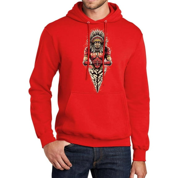 Game Garment Football Team Sports Fan Mens Hoodies Hooded Sweatshirt - Kansas City Hoodie Red XS-3XL