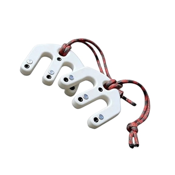 Game & Gear Hoist Block and Tackle System, Portable Nylon Game Hoist, Ultralight Block and Tackle Pulley System, Compact Hoist Pulley System for Backcountry Hunting 2pcs White