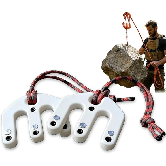 Game & Gear Hoist Block and Tackle System, Ultralight Hunting Game Hoist, Portable Nylon Pulley Lift System for Backcountry Hunting