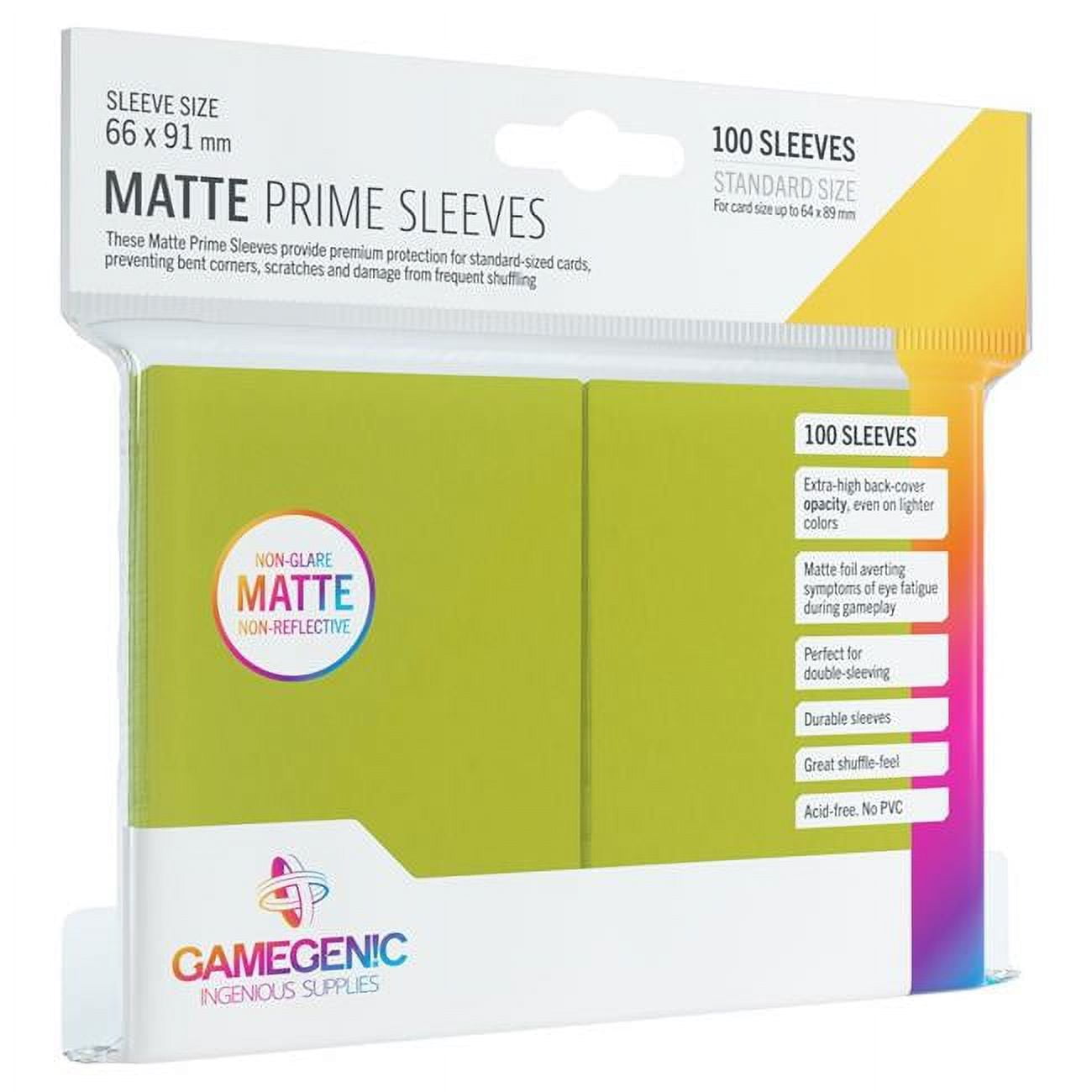 Gamegenic GGS11033ML Matte Prime Sleeves (100-Pack) Manches De Protection Cartes Violet