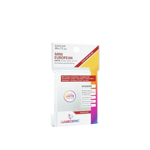 Gamegenic Matte Board Game Sleeves 50ct Mini European
