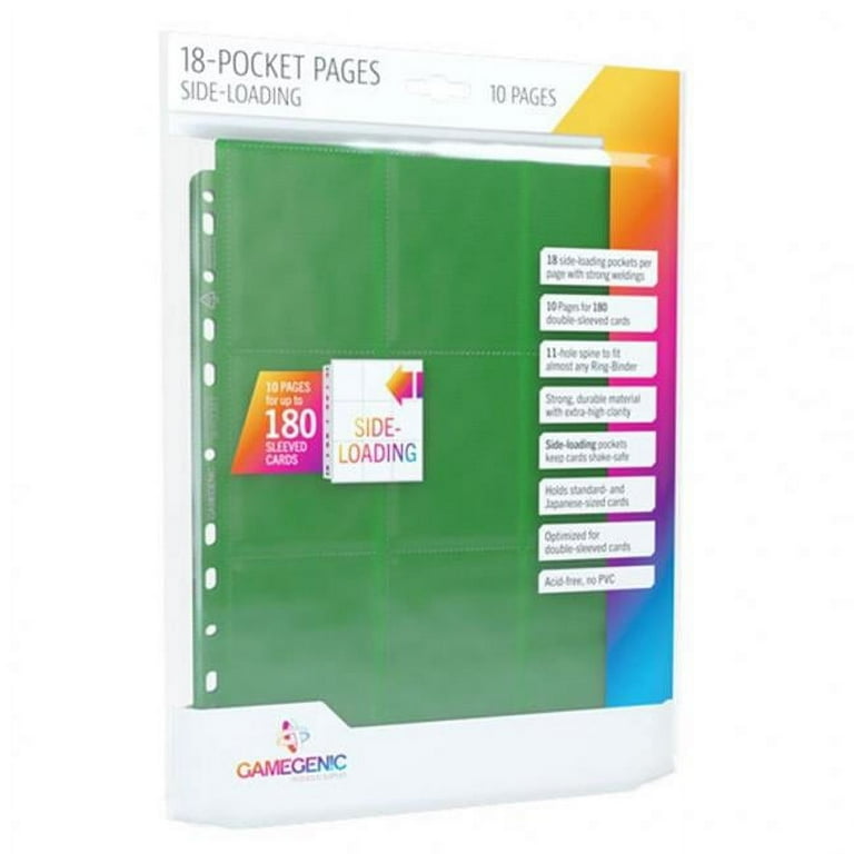 Gamegenic - Sideloading 18-Pocket Pages (Pack of 10) Gamegenic - Sideloading 18-Pocket Pages (Pack of 10)