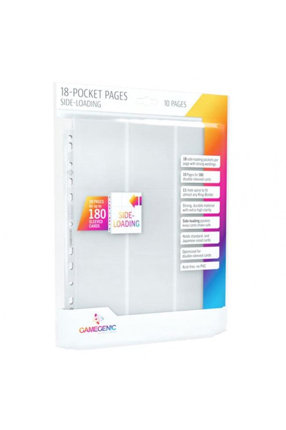 - White Sideloading 18-Pocket Pages (10 Pack)
