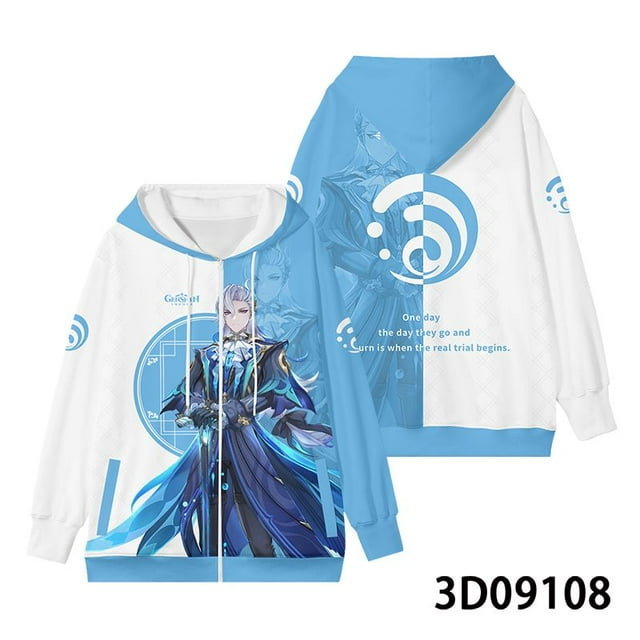 Game Genshin Impact Neuvillette Cosplay Pullover Hoodie Sweatshirts For