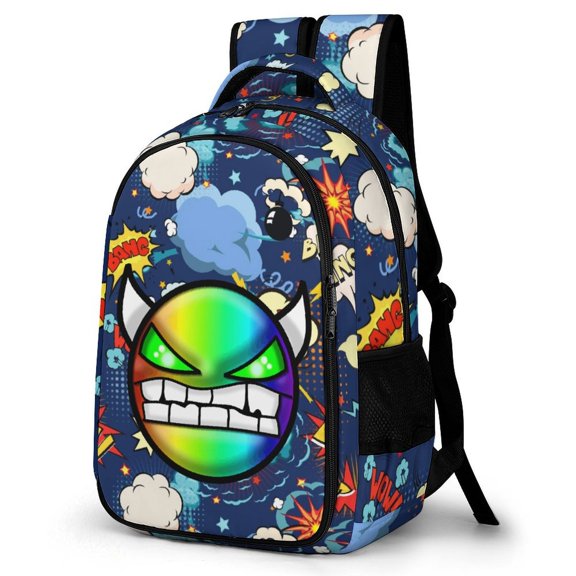 Game Geom-etry Dash Unisex, Leisure Backpack for Adults , Size 16.5x 12.6 X 7.3 Inch ,Large Capacity Travel Backpack, Large Capacity Computer Bag, Sports Backpack