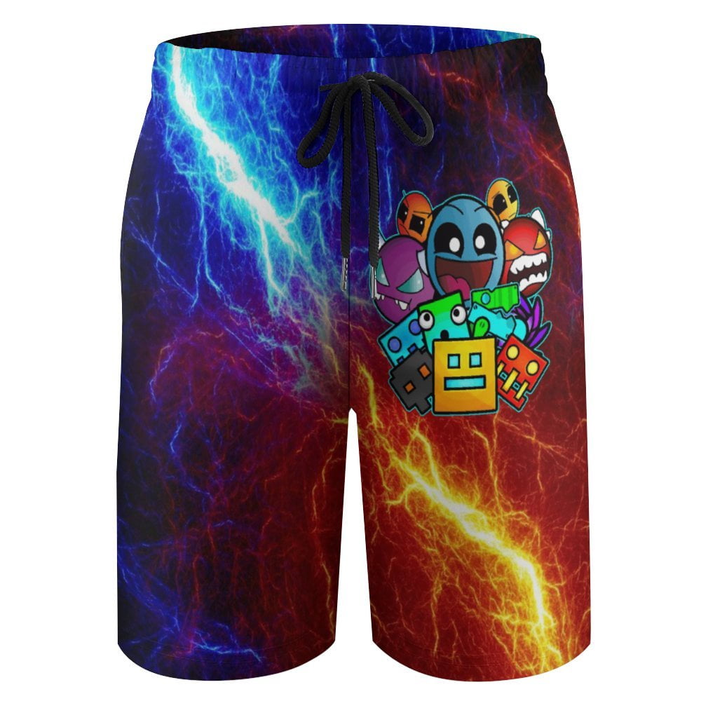 Game Geometry Dash Boys Swim Trunks Big Kids Bathing Suit Quick Dry