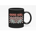 thumbnail image 1 of Game Girl with Video Gaming Controller, Retro Valentine's Day Gamer Gift, Black 11oz Ceramic Mug, 1 of 5