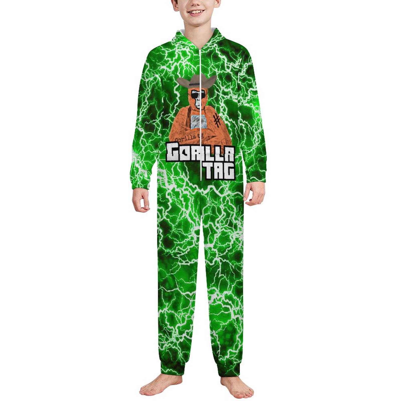 Game Gorilla Tag Game Gorilla Tag Game Gorilla Tag Kids Hooded Jumpsuit