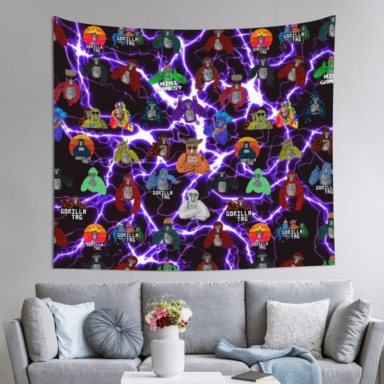 Game Gorilla Tag Tapestry Wall Hanging Wall Art Decor Wall Tapestry For Living Room Bedroom Dorm 51x60 Inch Walmart