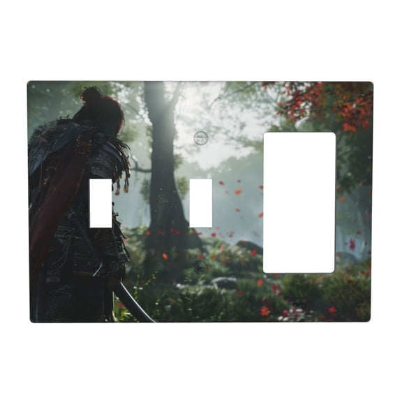 Game Graphics Switch Cover Decorative Wall Plate 3-Gang 2-Toggle 1-Decor Standard Size