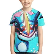 Game Greninja Youth T-Shirt Crewneck Short Sleeve Double-Sided Print Cartoon Tee Shirts Top For Boys Girls Kid Teen X-Small