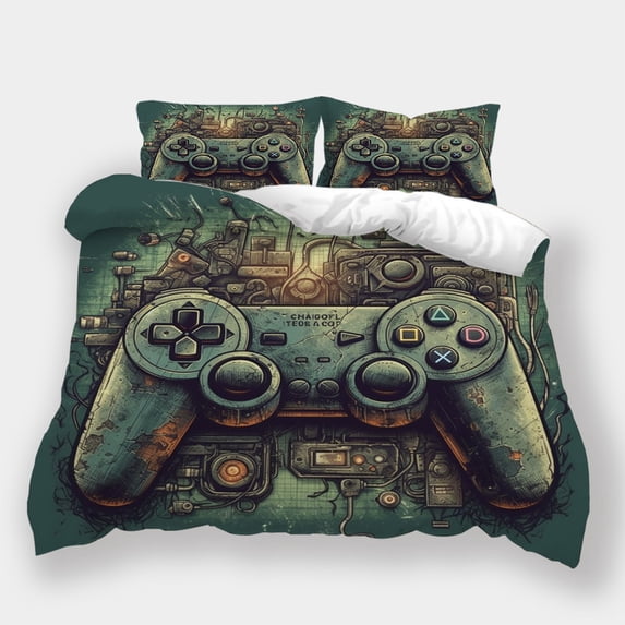Game Handle Printed Bedspreads Teen Adult Modern Bedroom Decor Home Bedclothes Bed Gift,Queen (90"x90")