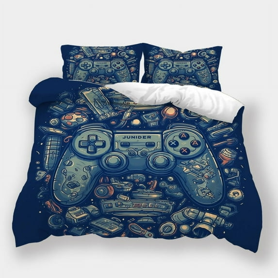 Game Handle Printed Bedspreads Teenager Fashion Design Duvet Cover Pillowcase Bed Set,Full (80"x90")