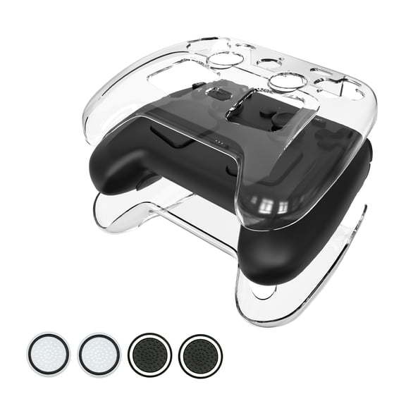Game Handle Shell Cover Shockproof Protector Case for Controller 2 Clear Housing Shell with Joystick Caps