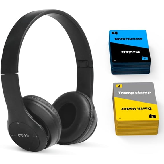 What Game with Headphone Funny Lip Reading Party Game Upgraded Hybrid Active Headphones with Transparent Modes Wireless Bluetooth for Adults & Friends