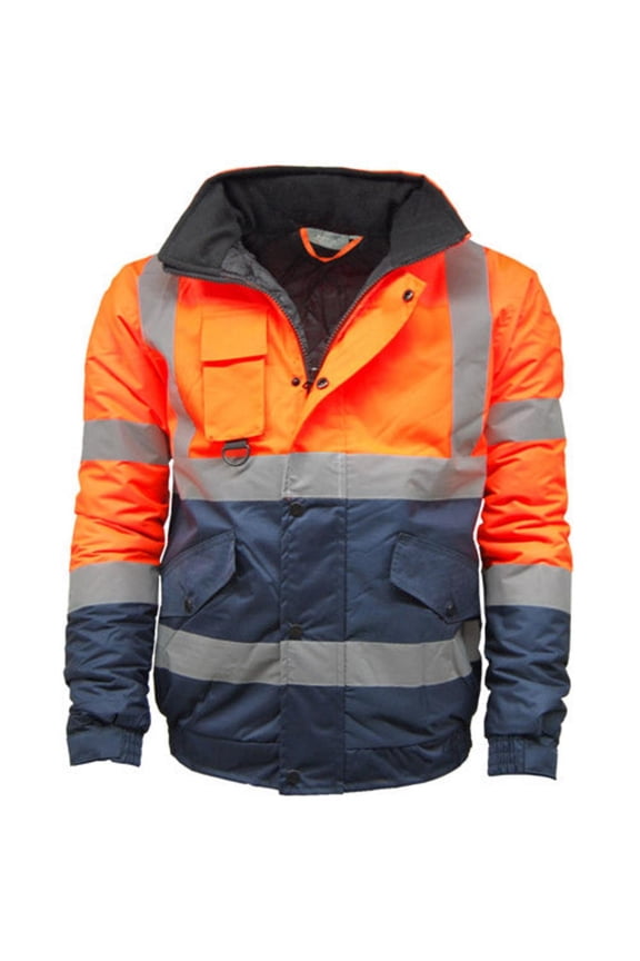 Hi Vis HV301 Kapton Bomber Jacket - Orange/Navy Medium Orange