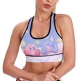 thumbnail image 1 of Game Kirby Women's Sports Bras Racerback Padded Workout Slimming Tank Tops Camisole Yoga Vest Activewear Fitness Running Crop Top, 1 of 6