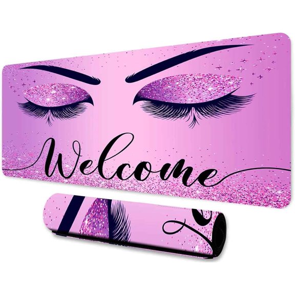 Game Large Mouse Pad 31.5x11.8 Inches Beautiful Eyelashes Eye Eyebrows Printed Mouse Pad Office Long Table Pad Keyboard Table Pad BDXPMN149