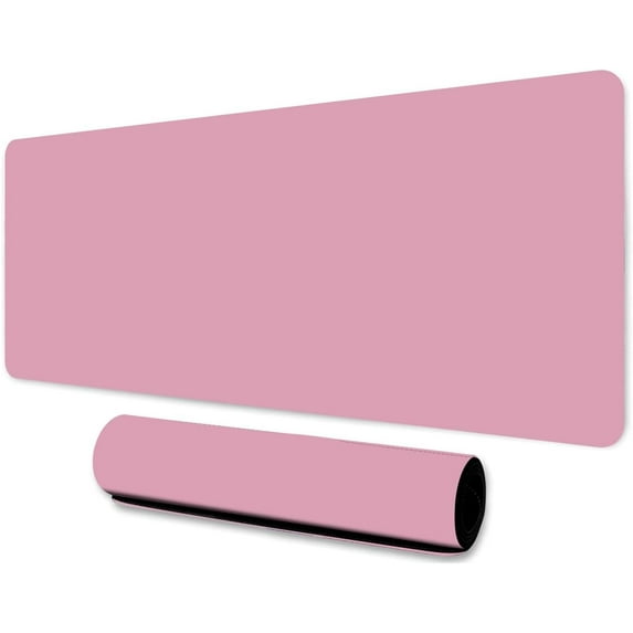 Game Large Mousepad 31.5x11.8 Inches Long Solid Color Keyboard Mat for Office Home Work Game - Pink BDXPMN276