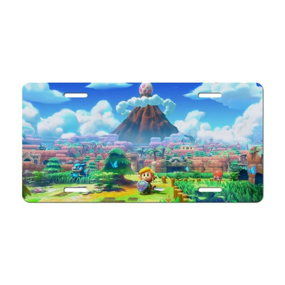 Game The Legend of Zelda Link's Awakening License Plate Cover Aluminum Novelty Vanity Tag Protection License Plate Tag Sign Decorative 15 X 30CM For Various Car Truck Models