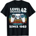 thumbnail image 1 of Game Level 42 Unlocked Awesome Since 1983 42th Bday Gamer T-Shirt, 1 of 3