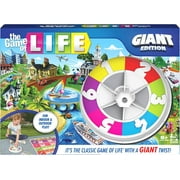 The Game of Life, Giant Edition Family Board Game Indoor/Outdoor Fun Game with Big Oversized Gameboard Cards Spinner, for Adults and Kids Ages 8 and Up