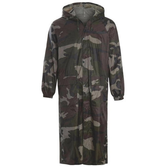 Game Long Plain Waterproof Rain Coat - Camo XX-Large Camo