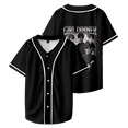 thumbnail image 1 of Game Love and Deepspace Merch Girl Dinner Baseball Shirt Unisex Short Sleeve Casual Shirts, 1 of 2