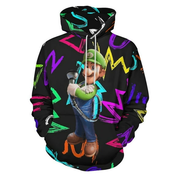 Game Luigi's Mansion Fashion Sweatshirts Hoodies For Mens And Womens 3D Printing Hoody Pullover Winter Daily Unisex Adult Hooded Clothes With Drawstring And Pocket