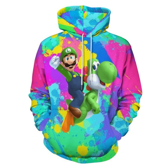 Game Luigi's Mansion Fashion Sweatshirts Hoodies For Mens And Womens 3D Printing Hoody Pullover Winter Daily Unisex Adult Hooded Clothes With Drawstring And Pocket