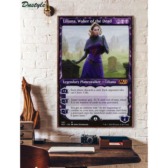 Game MTG Liliana Waker Of The Dead Canvas - Dnstyles 11 x 17 Inch Poster