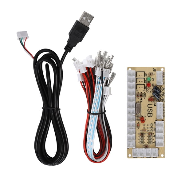 Game Machine Black Usb Core Board, Usb Encoder Controller With Acrylic Crystal Case, Host Arcade Game Encoder Controller For Pc And Hosts