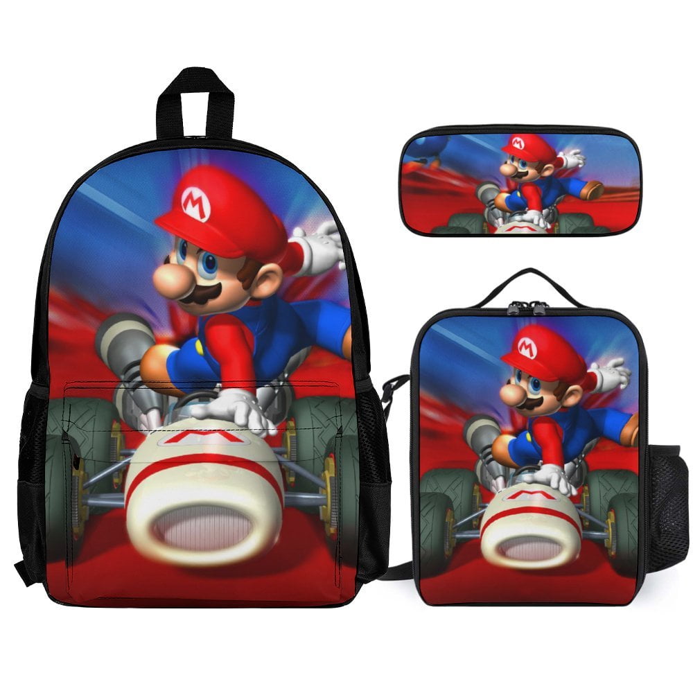 3-Piece Kids Backpack Set - Baseball Print Bookbag, Insulated Lunch Bag, Pencil Case - View #9