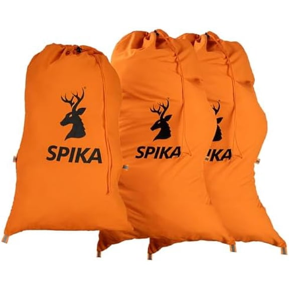 Game Meat Bags for Hunting, 3-in-1 2*Large and 1*Small Drover Meat Packs, Orange Reusable Game Bags with Reflective Tabs for Deer, Turkey, Duck Hunting