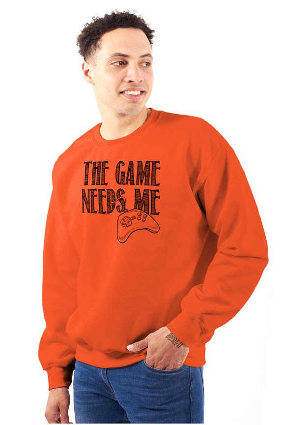 Game Needs Me PC Gamer Nerdy Geeky Sweatshirt for Men or Women Brisco Brands L