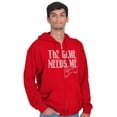thumbnail image 1 of Game Needs Me PC Gamer Nerdy Geeky Unisex Plus Size Zip Hoodie Brisco Brands 3X, 1 of 6