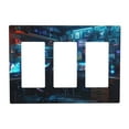 thumbnail image 1 of Game Neon Switch Cover Decorative Wall Plate 3-Gang Standard Size, 1 of 5