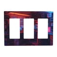 thumbnail image 1 of Game Neon Switch Cover Decorative Wall Plate 3-Gang Standard Size, 1 of 5