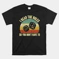 Game Night Adults Funny Board Games I Read The Rules Shirt