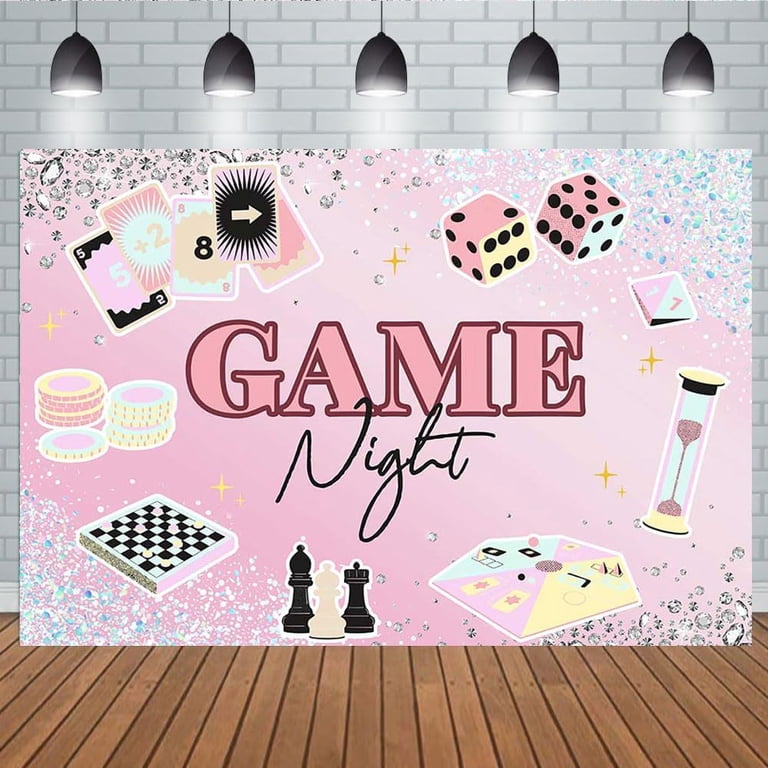 FOZEE Let's Go Party Banner – Pre-strung Pink Glitter Bachelorette & Birthday Decor For Girls