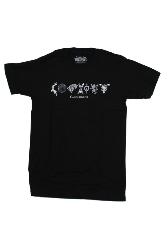 Mens T-Shirt - Coexist Made of The house Sigils (Small)