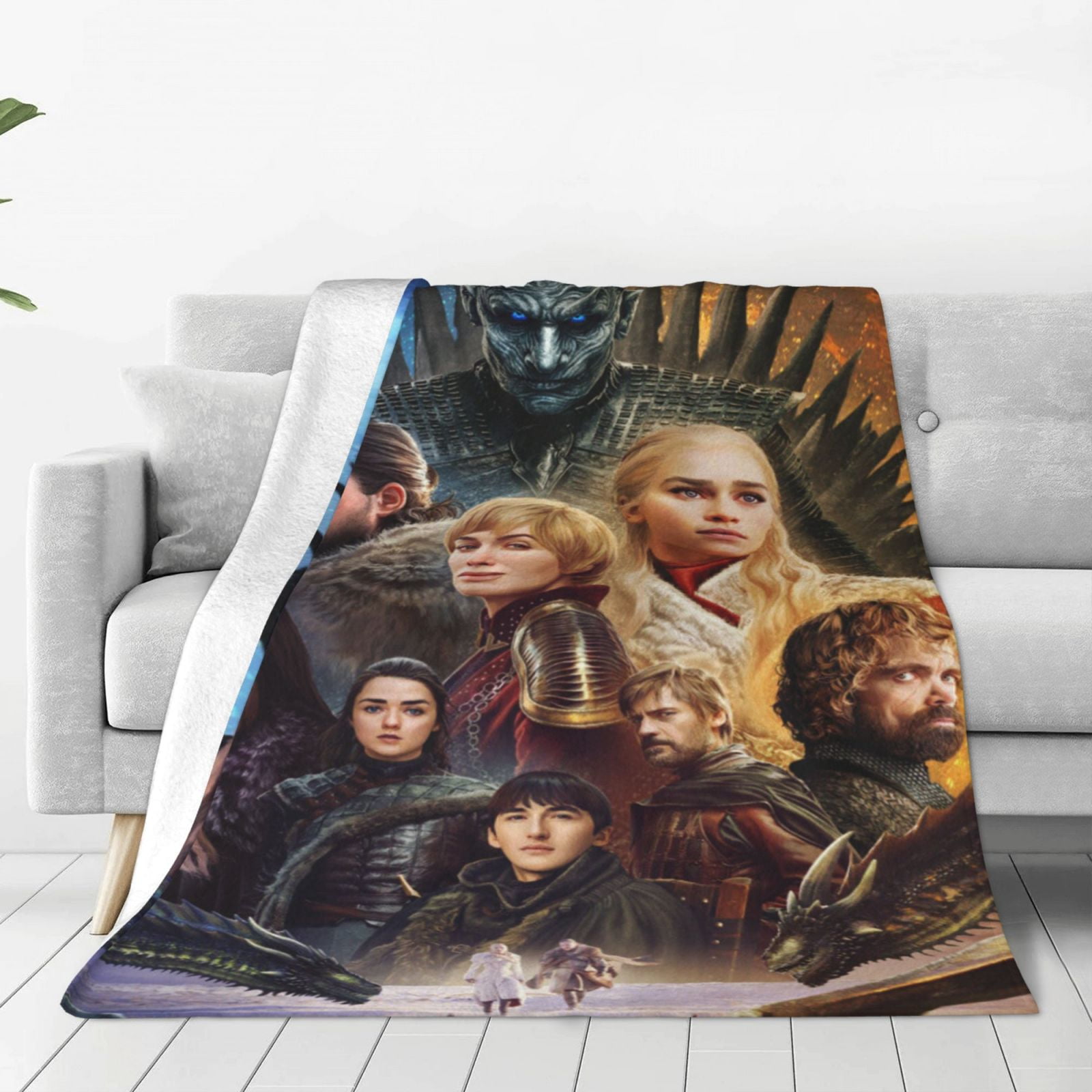 Game Of Thrones Fleece Blanket Super Soft Cozy Throw Blanket Fuzzy Comfy Flannel Blanket Warm Plush Blankets And Throws For Couch Sofa Bed 60 X50
