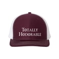 thumbnail image 1 of Game Of Thrones Hat, Totally Hodorable, GOT Hat, Trucker Hat, Baseball Cap, Adjustable, GOT Apparel, Hodor Hat, 10 Color Options, White Text, Maroon/White, 1 of 1