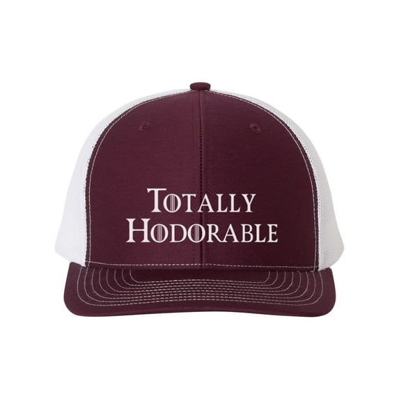 Game Of Thrones Hat, Totally Hodorable, GOT Hat, Trucker Hat, Baseball Cap, Adjustable, GOT Apparel, Hodor Hat, 10 Color Options, White Text, Maroon/White
