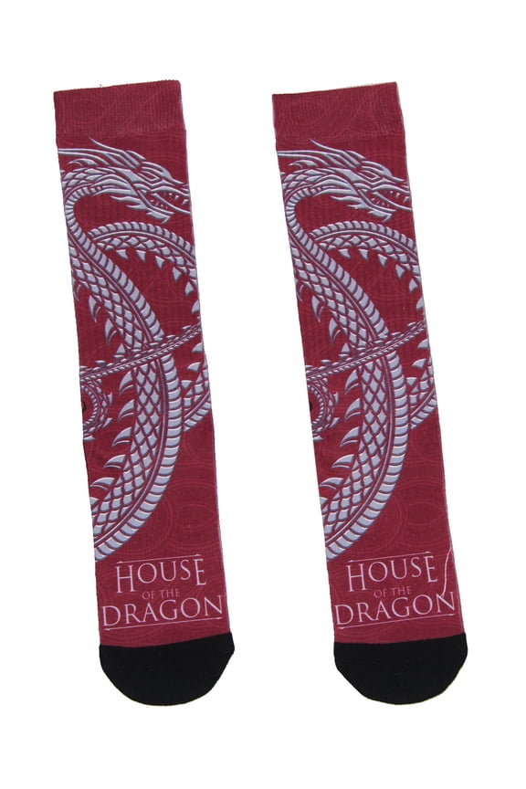 Game Of Thrones: House Of The Dragon Crew Socks For Men Women Sublimated Socks 1 Pair