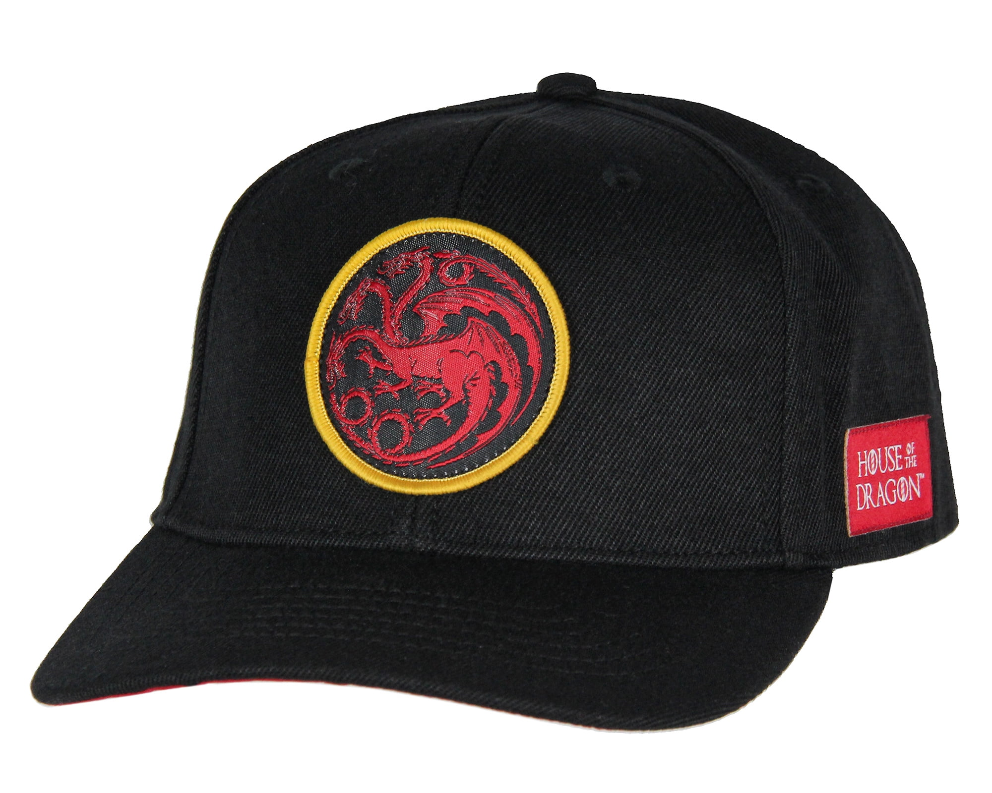 Game Of Thrones House Targaryen Baseball Cap - Gray Cotton Cap With Dragon Logo, Officially Licensed