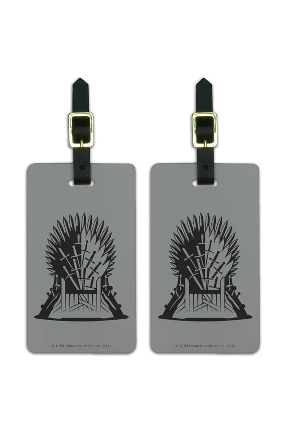 Game Of Thrones Iron Throne Icon Luggage ID Tags Set of 2