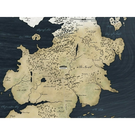 Game Of Thrones Map - CANVAS or PRINT WALL ART