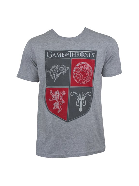 Shield Men's Grey T-Shirt-Small